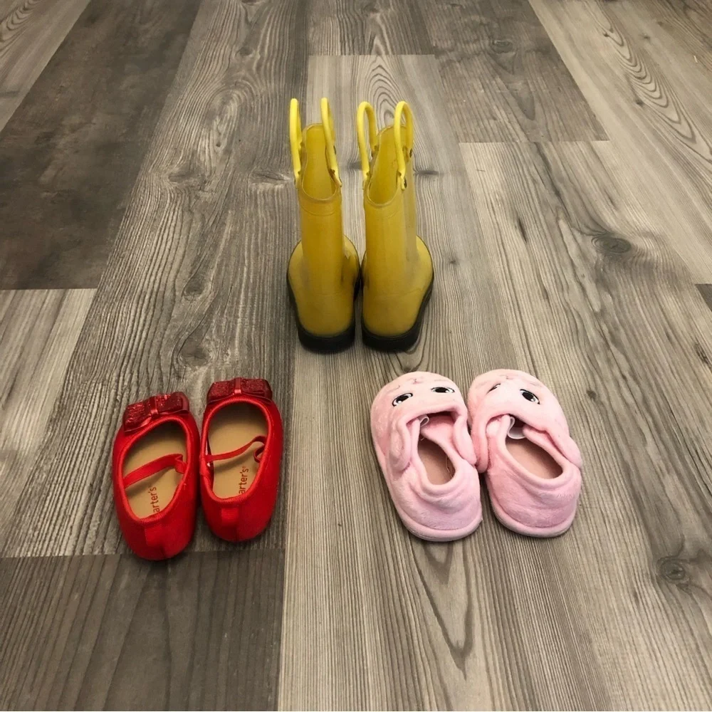 Carters bundle of girls‎ rainboots and ballet shoes 5